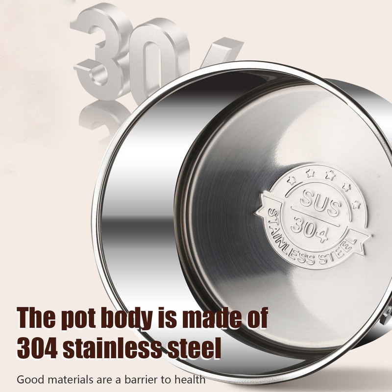 Deep Fryer Pot 304 Stainless Steel Tempura Frying Pot Stove Top Fryer Kitchen