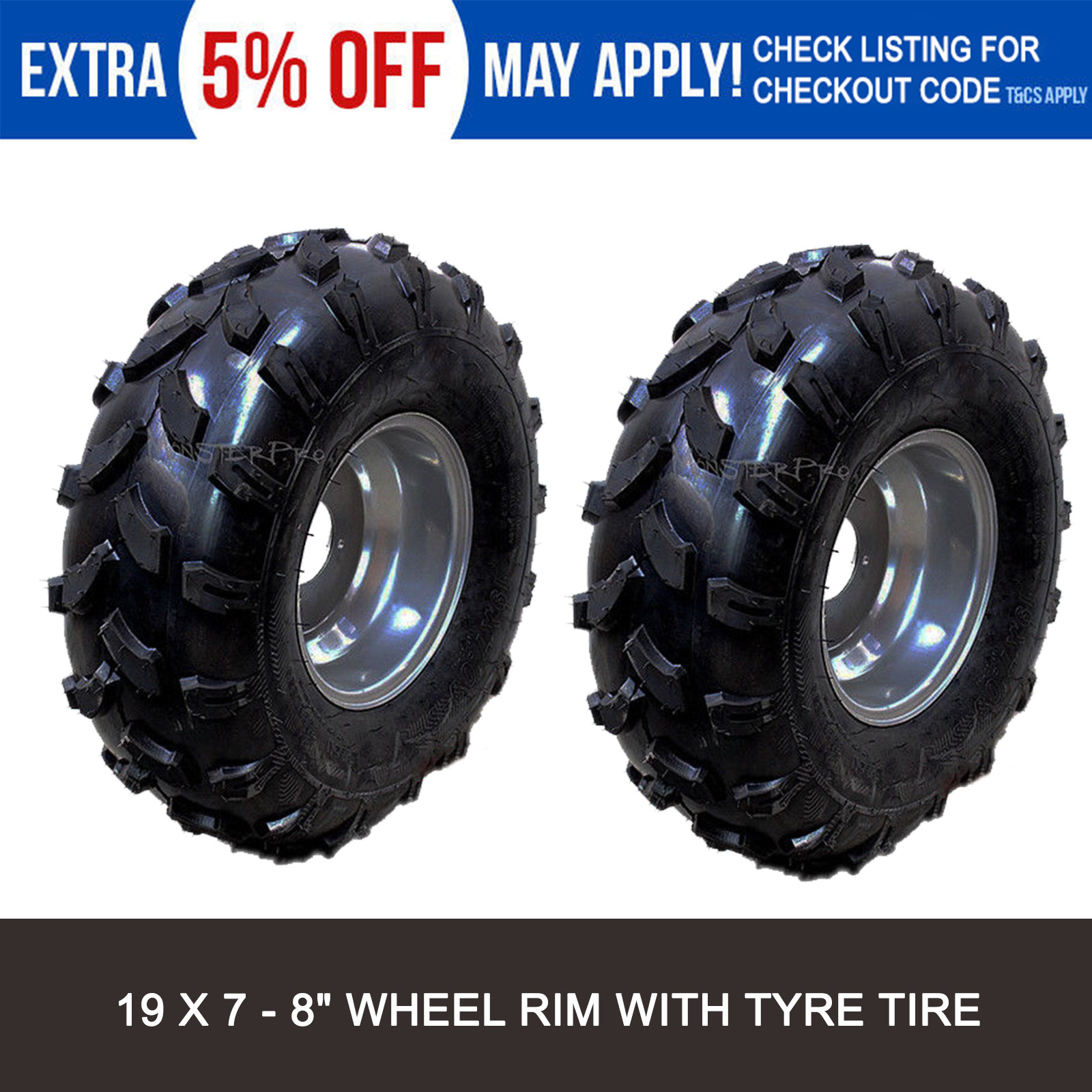 2x 19 X 7 8 Inch Wheels Tyre Rim 125/150/200/250CC Quad Bike ATV