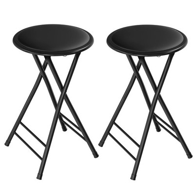 Lavish Home Folding Stool  Set of 2 Counter Height Bar Stools ...