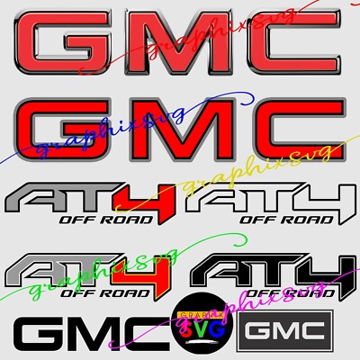 GMC Truck svg, Sierra svg, Denali svg, AT4 svg. include EPS {all separated layer