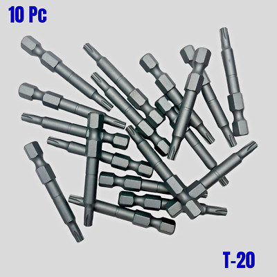 10pc Torx T-20 Impact Rated 2  Screwdriver Bits