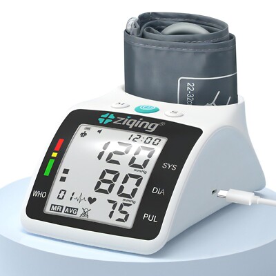 Automatic Arm Blood Pressure Monitor Pulse Heart Rate Machine Large Cuff 22-44cm