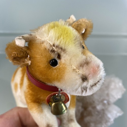 Steiff Vintage Large Mohair Bessy the Cow 3910/12 - 2 IDs | eBay