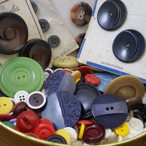 Vintage buttons lot acrylic bakelite celluloid assorted tin oversized