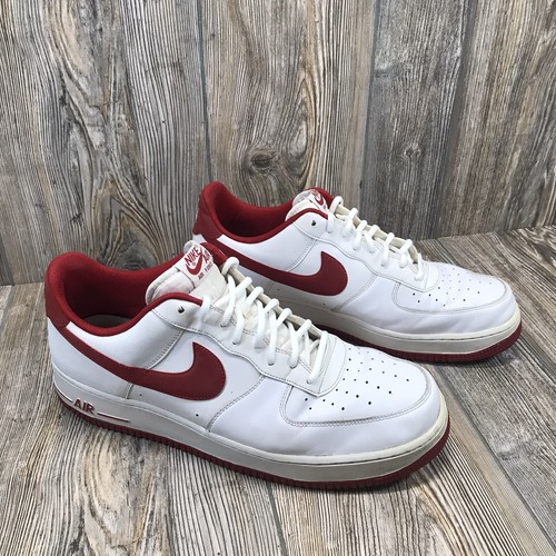 Nike Air Force 1 Low White Gym Red Men Size 14 488298-086 | eBay