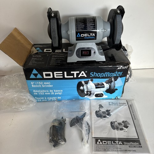 delta 6 inch shopmaster gr-100 bench grinder new in the box