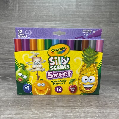 Crayola Silly Scents Scented Markers, Washable Markers, 12 Count, Gift for Kids