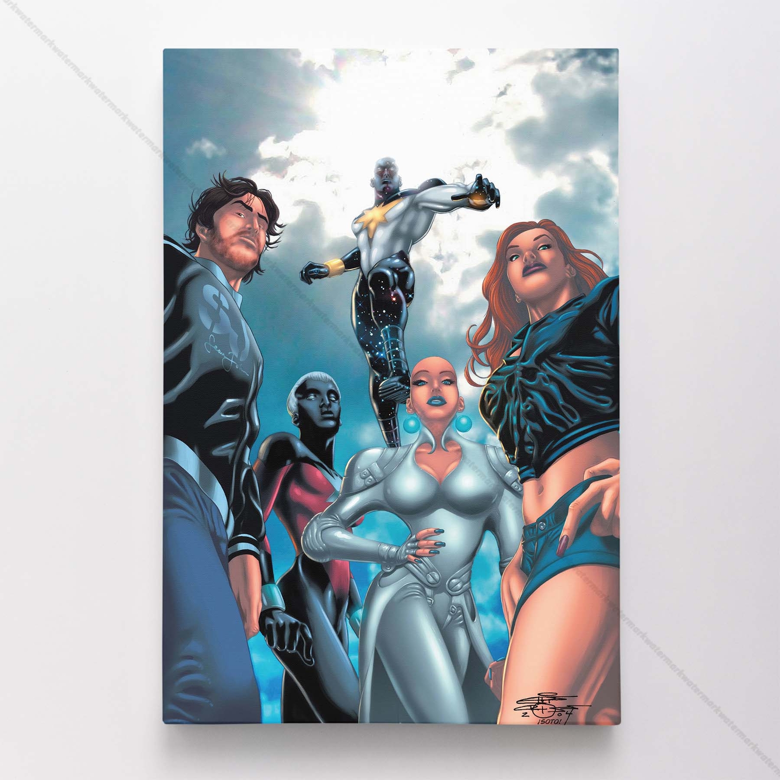 Captain Marvel Poster Canvas Avengers Marvel Comic Book Art Print #4515