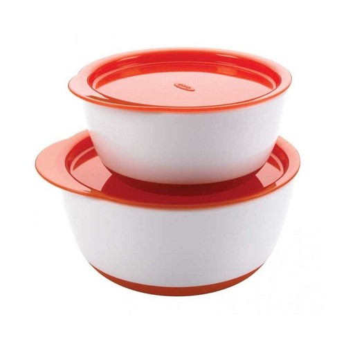 OXO Tot Orange Small & Large Bowl Set