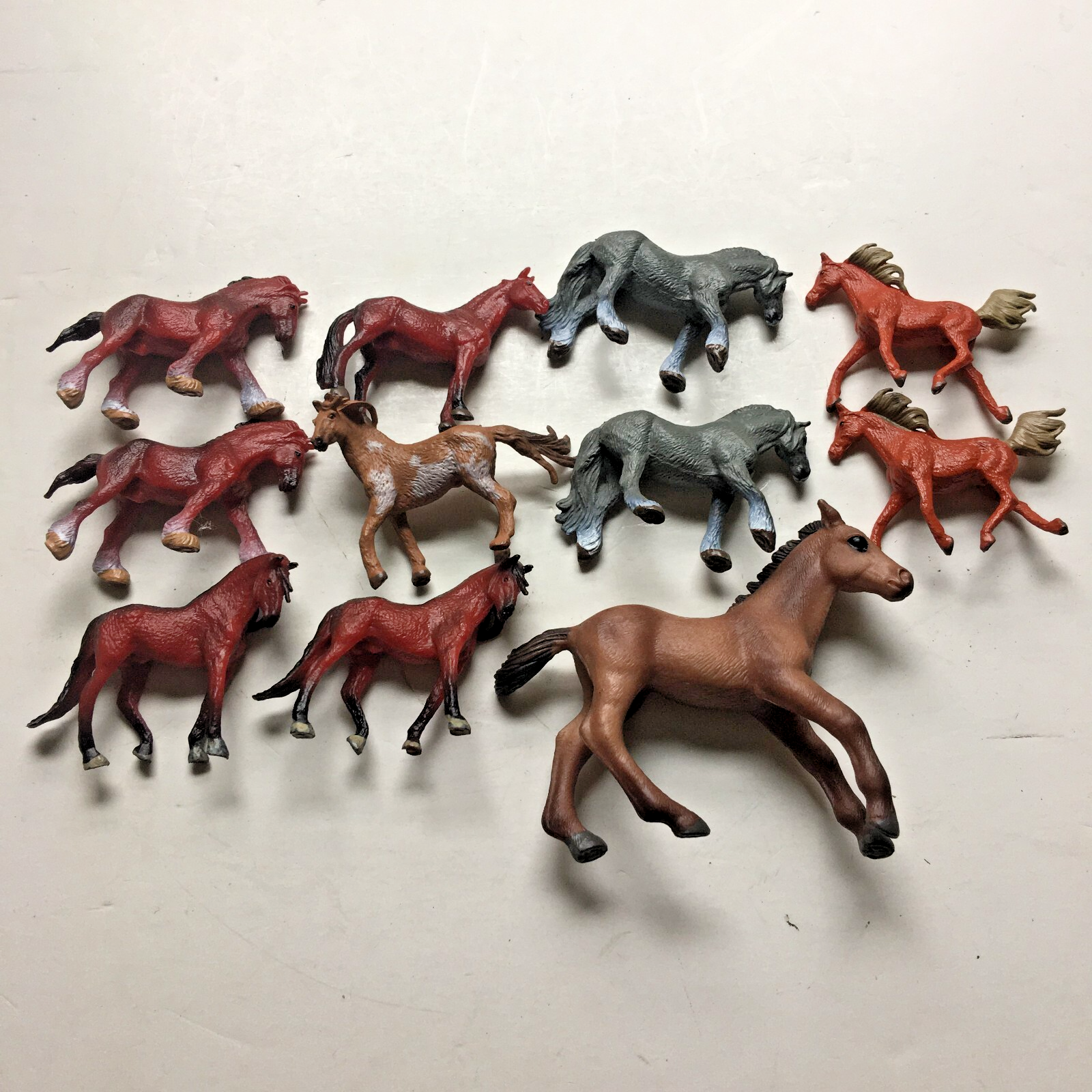 11 PCS Vintage Horse Figure Toy for Garden Farm Scene Layouts Props 2