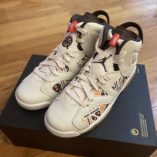 🔥Nike Air Jordan 6 Quai 54 Sail Off White Brown CZ6506 100