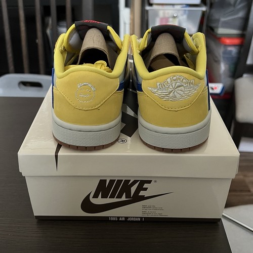 Pre-owned Nike Air Jordan 1 Low Women's Og Sp Travis Scott Canary Dz4137-700 Sz 5 In Yellow