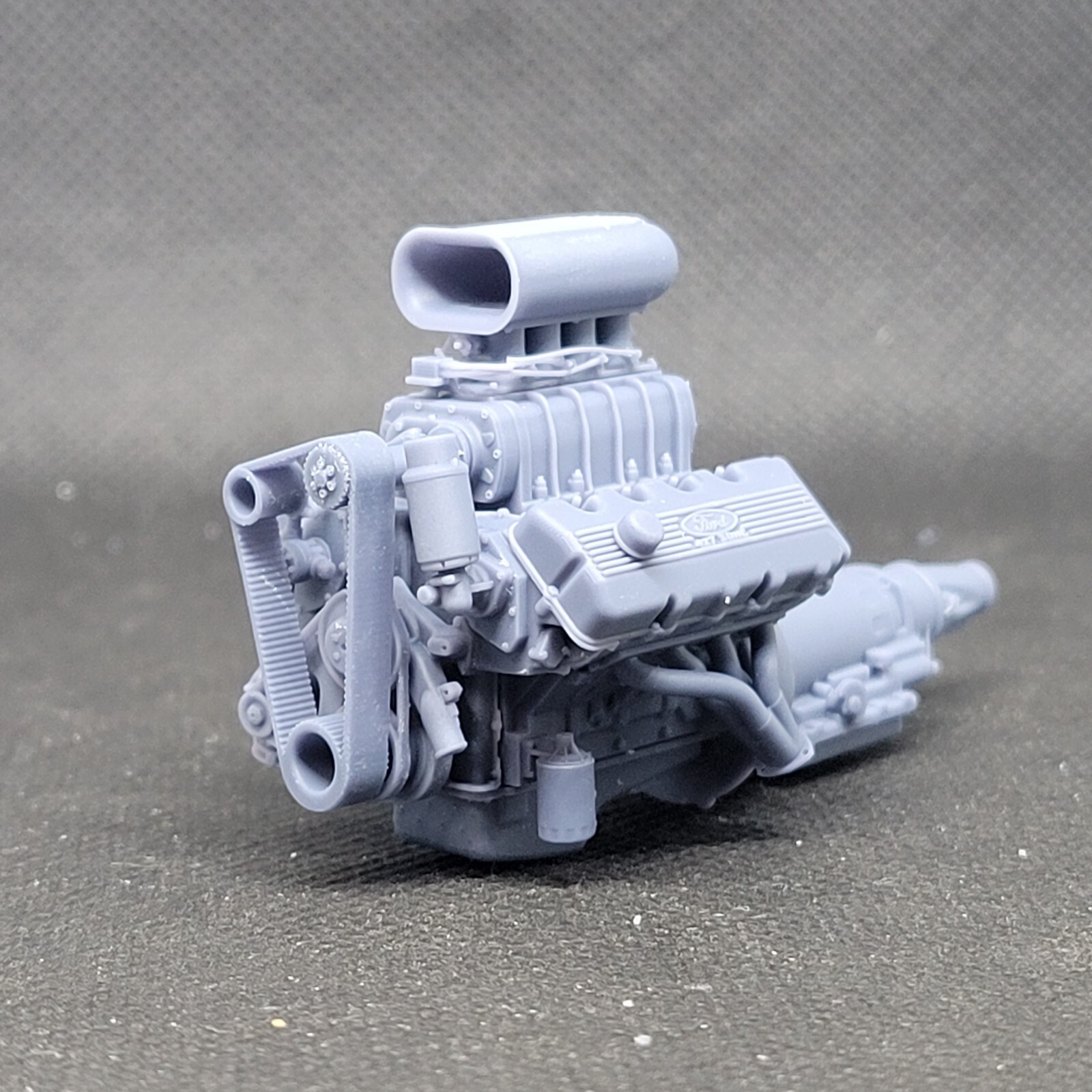 Blown Ford 427 SOHC Hilborn Hat model engine resin 3D Blown Ford 427 SOHC Hilborn Hat model engine resin 3D