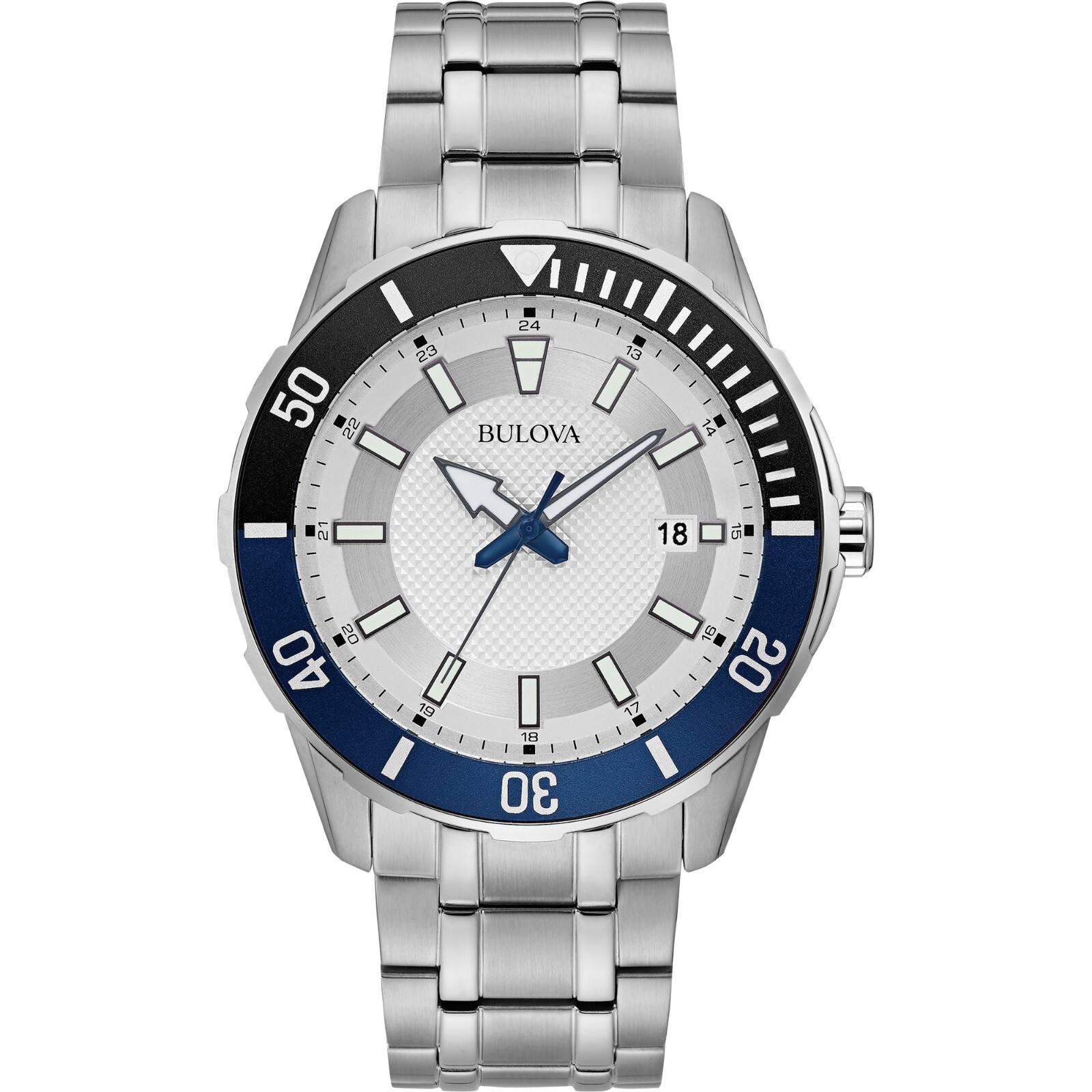 Bulova Men's Classic Calendar Quartz Silver Watch Stainless