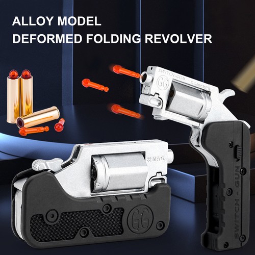 Fun Toy Gun Single Action Folding Revolver Toy-laster Pistol Police Cosplay NEW