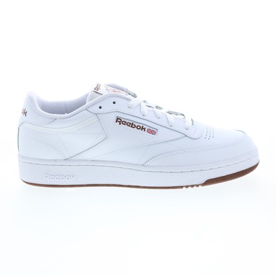 

Reebok Club C 85 FZ6012 Мужские белые кожаные кроссовки на шнуровке Lifestyle Обувь, Белый, Reebok Club C 85