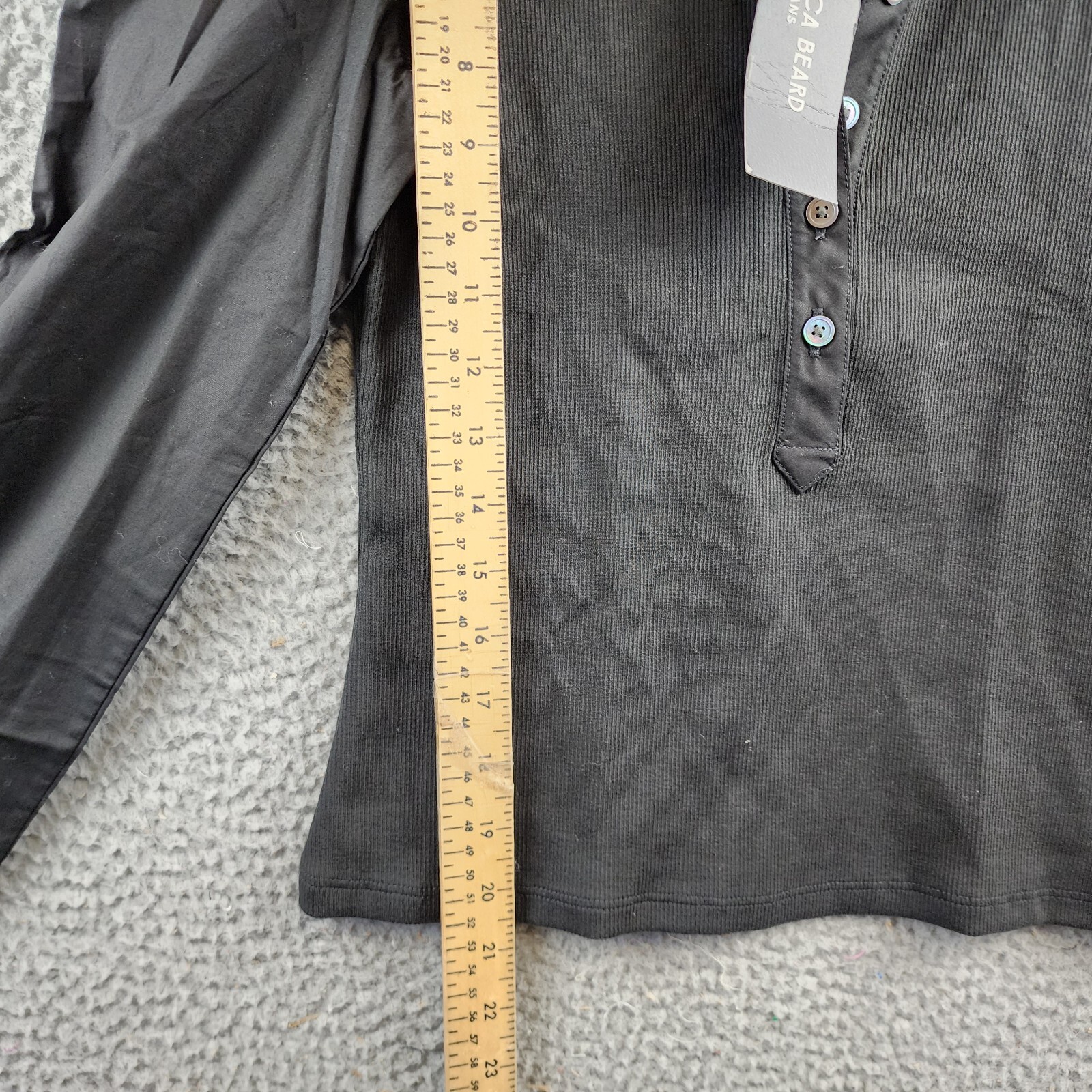 Veronica Beard Hania Collared Top Women's XS Black Collared Button Front L/S - Picture 10 of 14
