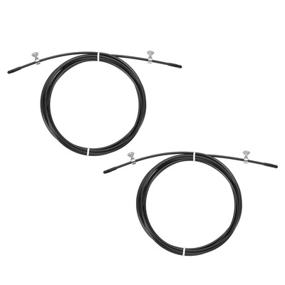 2Pcs 10Ft Speed Jump Rope Replacement Cable Professional Skipping Rope Black