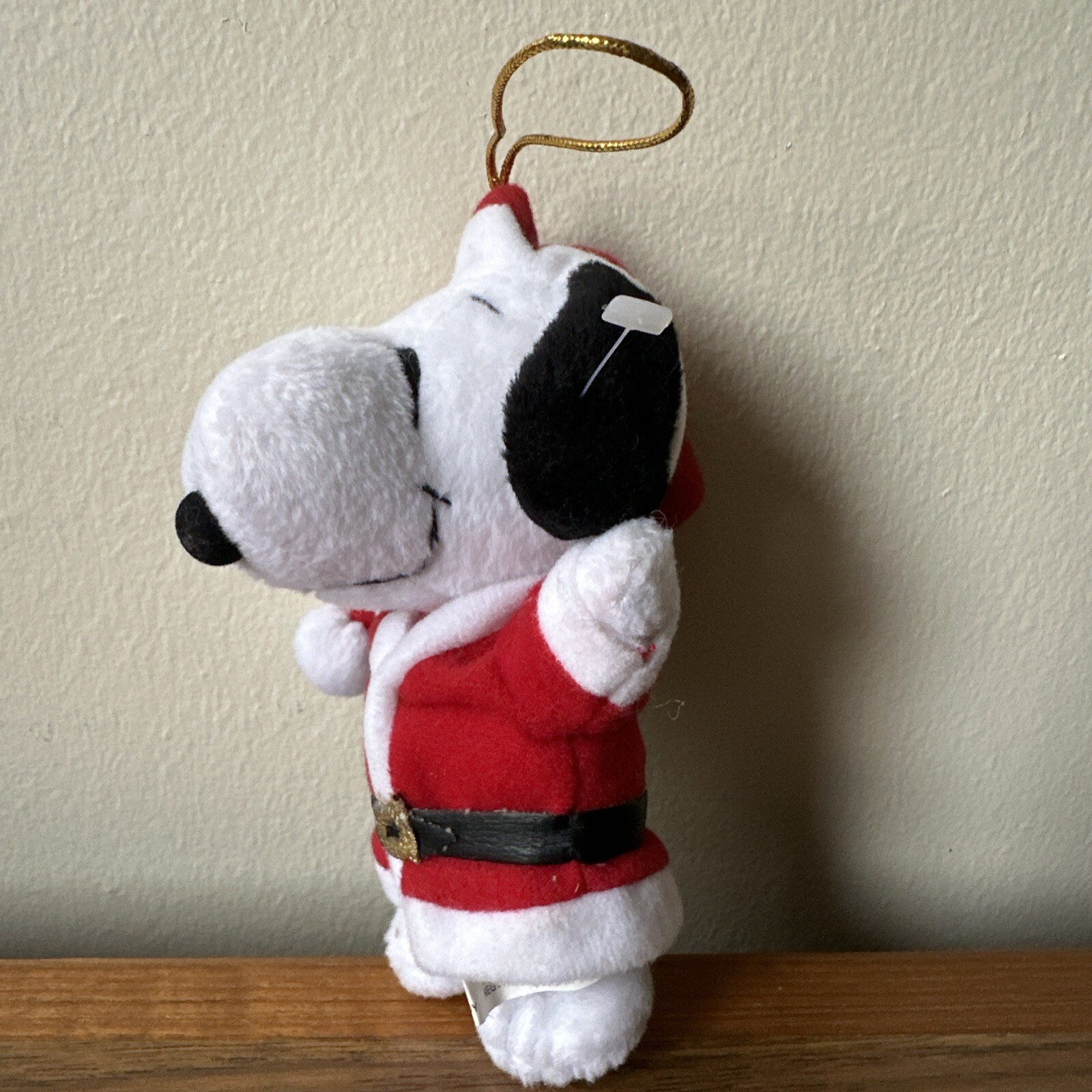 Kurt Adler Snoopy Santa plush Christmas Ornament 6in