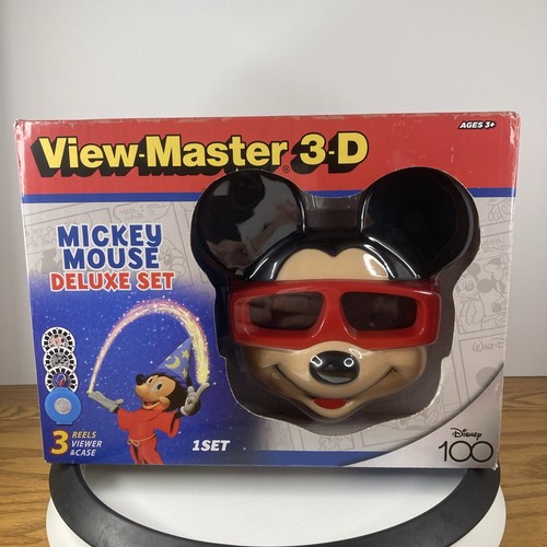 View Master 3-D Viewer Micky Mouse Deluxe Set 2023 Basic Fun 3 Reels/Viewer/Case View Master 3-D Viewer Micky Mouse Deluxe Set 2023 Basic Fun 3 Reels/Viewer/Case