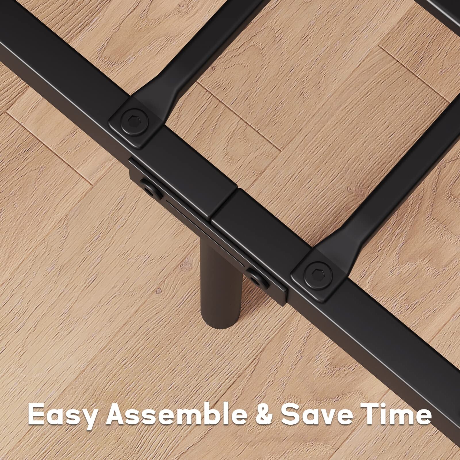 Full Queen King Size Bed Frame with Wooden Headboard Heavy Duty Metal Platform