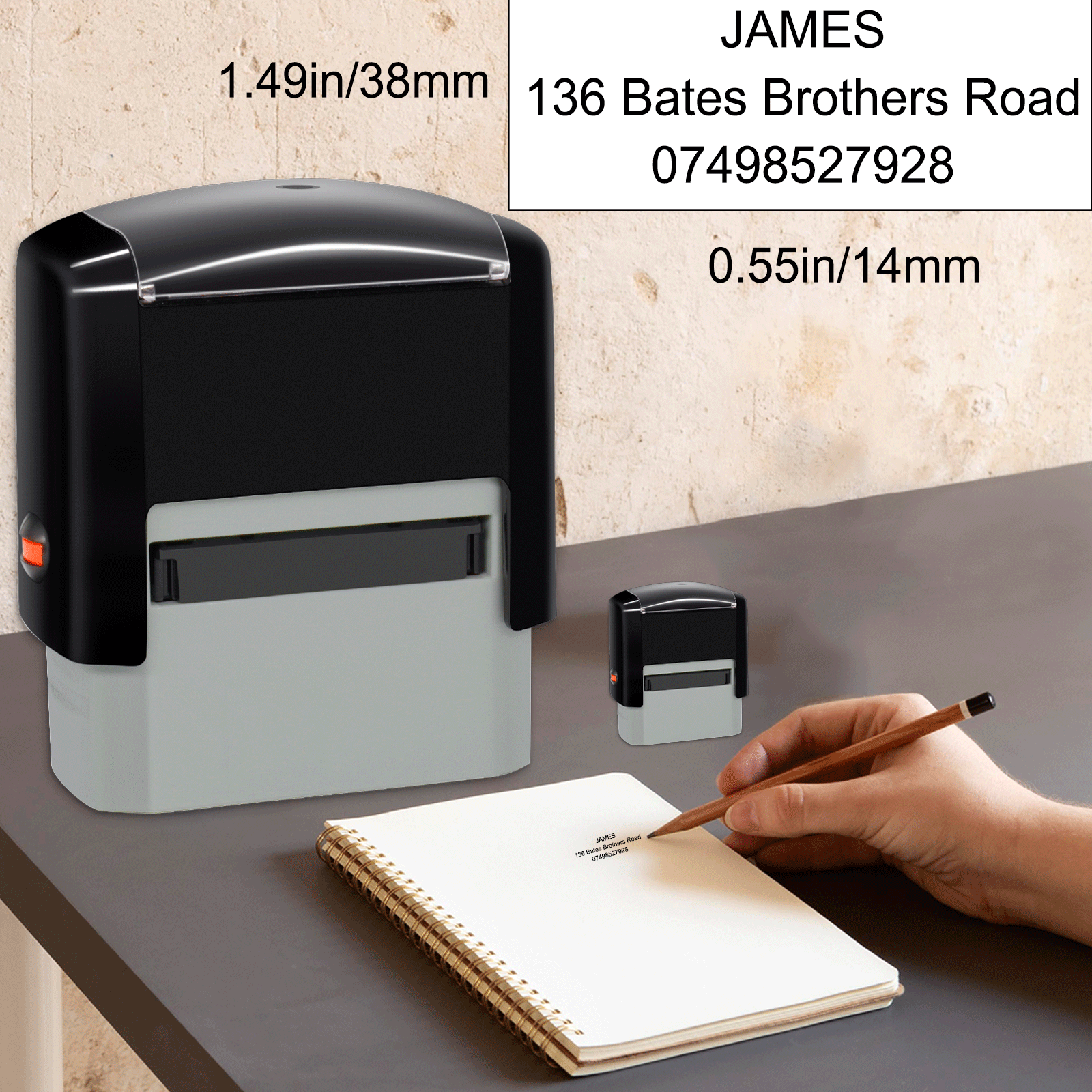 Custom Stamp Self-Inking Personalized Rubber Stamps for Business Up to 8 Lines