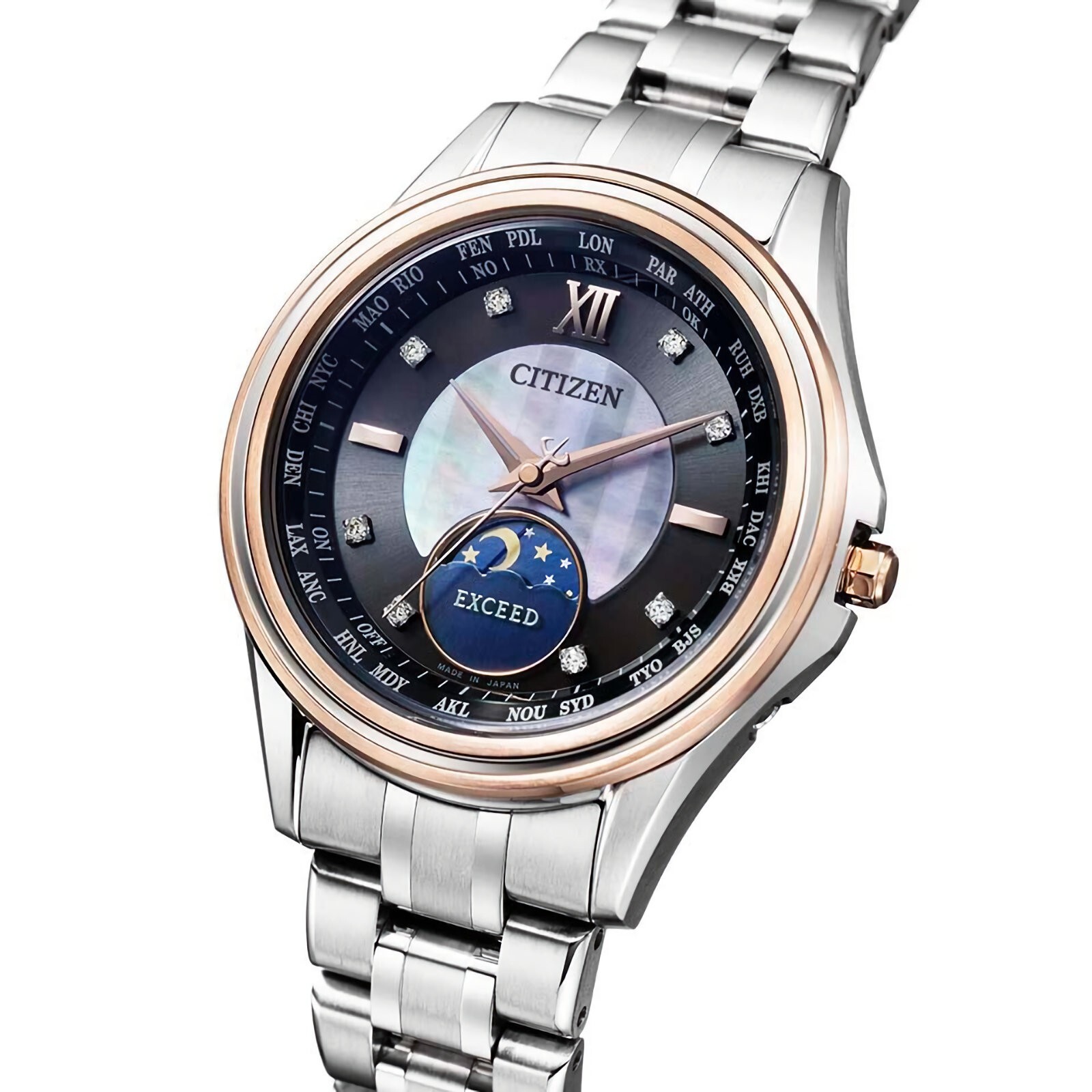 Pre-owned Citizen Exceed Ee1014-70f Photovoltaic Eco-drive Titanium Watch Limited 300 Pcs In Silver