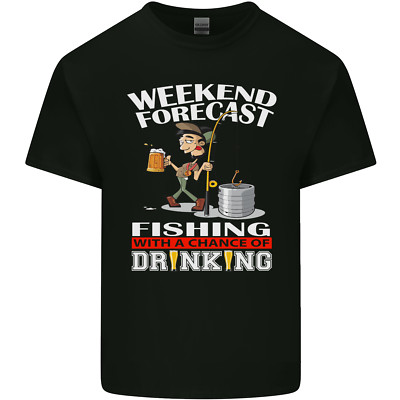 Fishing Weekend Forecast Funny Fisherman Mens Light Cotton T-Shirt