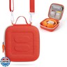 Travel Case Compatible with Yoto Mini, Protective Hard Case Carrier Compatible with Mini, Kids Audio Card Portfolio Case Designed to Children’s Speaker Plays Audiobook Cards (Orange1 with strap)