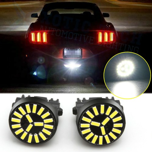 3156 3157 Xenon White LED Backup Reverse Light Bulbs For Ford Mustang 2015-2019