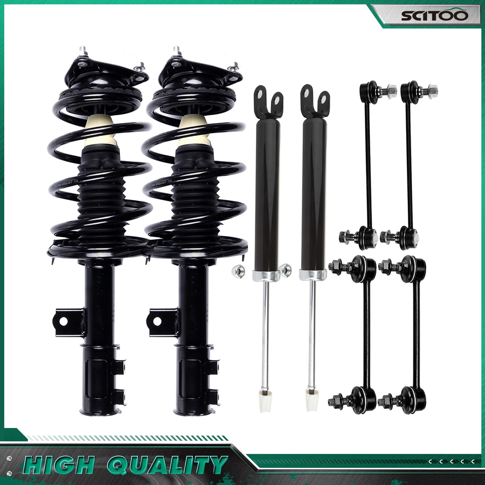 A Premium フロントペア (2) ストラット&コイルスプリングアセンブリ 完全 レクサス RX330 2004 2006 並行輸入品 A-Premiumフロントペア(2)ストラットとコイルスプリングアセンブリ一式