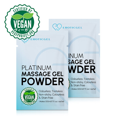 Nuru Massage Powder Gel - Makes 500ml Thick Gel - MADE IN JAPAN - Glycerine Free