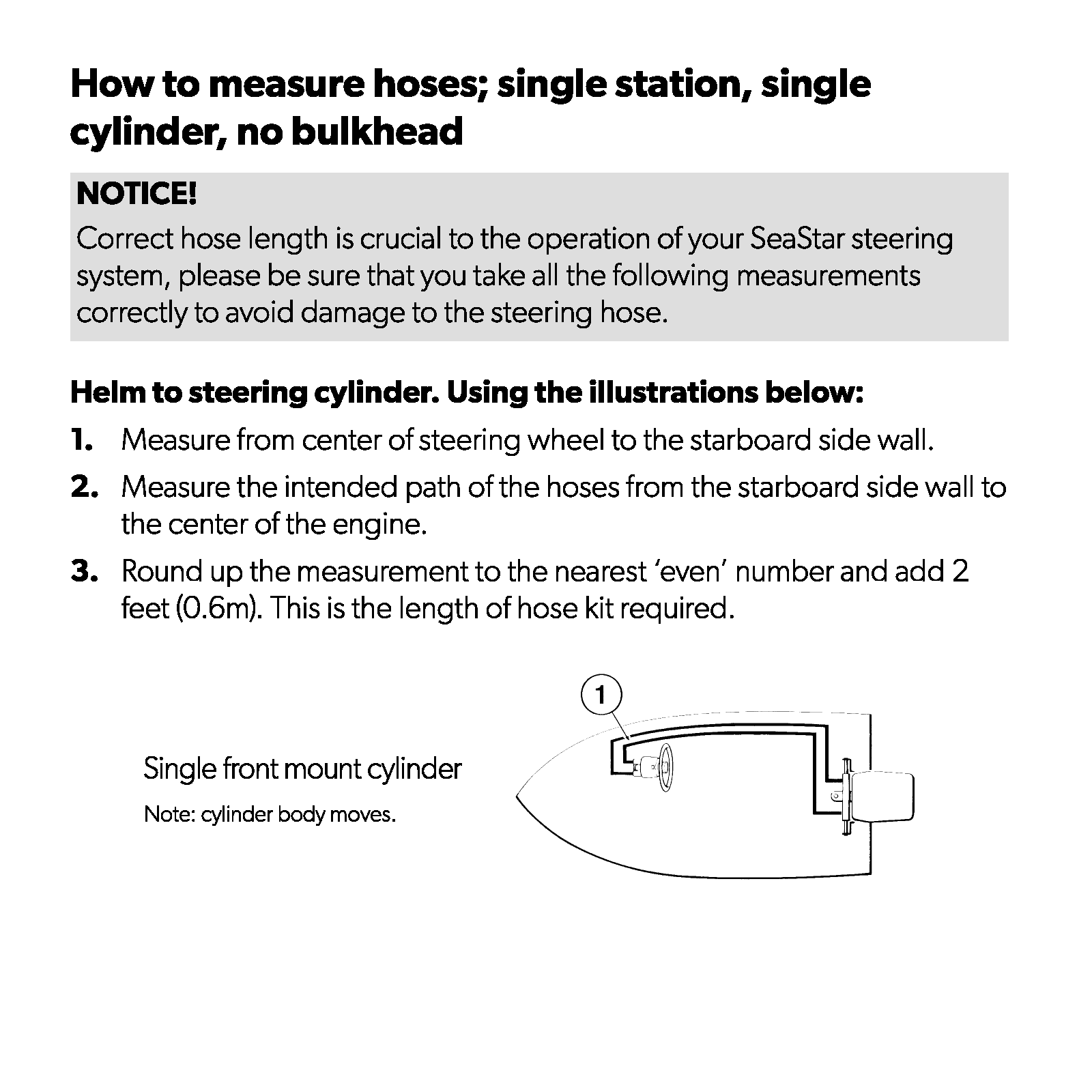 SeaStar Pro HK7500A-3 Hydraulic Steering Kit w/ 18ft Hose HO5718 Outboard Boat