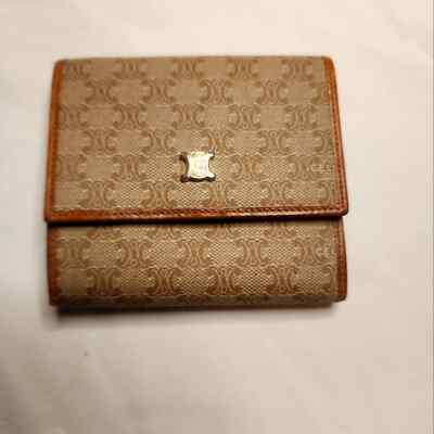 Authentic Vintage Celine Soft Leather Tri Fold Wallet