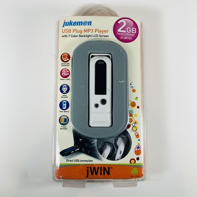 jWIN jukem@n USB Plug MP3 PLAYER/VOICE RECORDER 2GB (White) Model JX-MP102