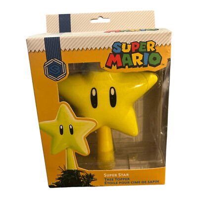 Super Mario Super Star Christmas Tree Topper 2018 With Box Nintendo 