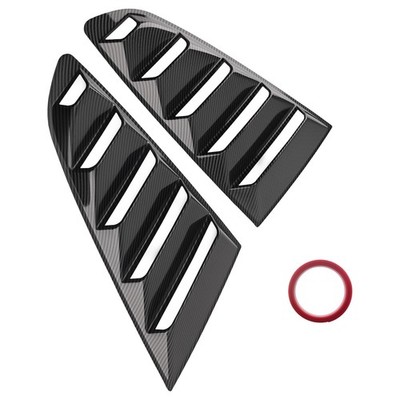 Car Quarter Window Louvers for Ford Mustang 2015-2023 Painted Carbon