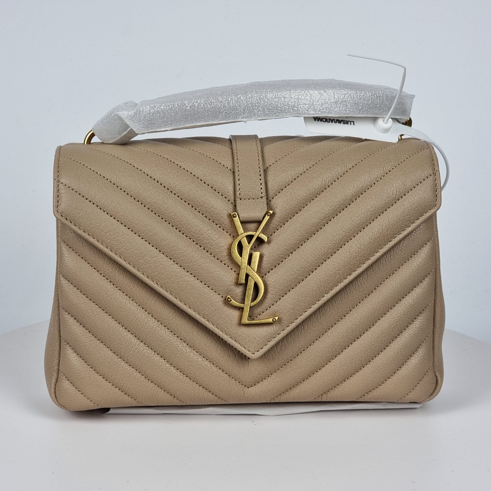 Ysl college bag beige hotsell