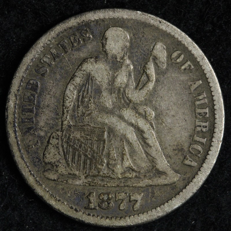 1877-S Seated Liberty Silver Dime VF E205 KWNT | eBay