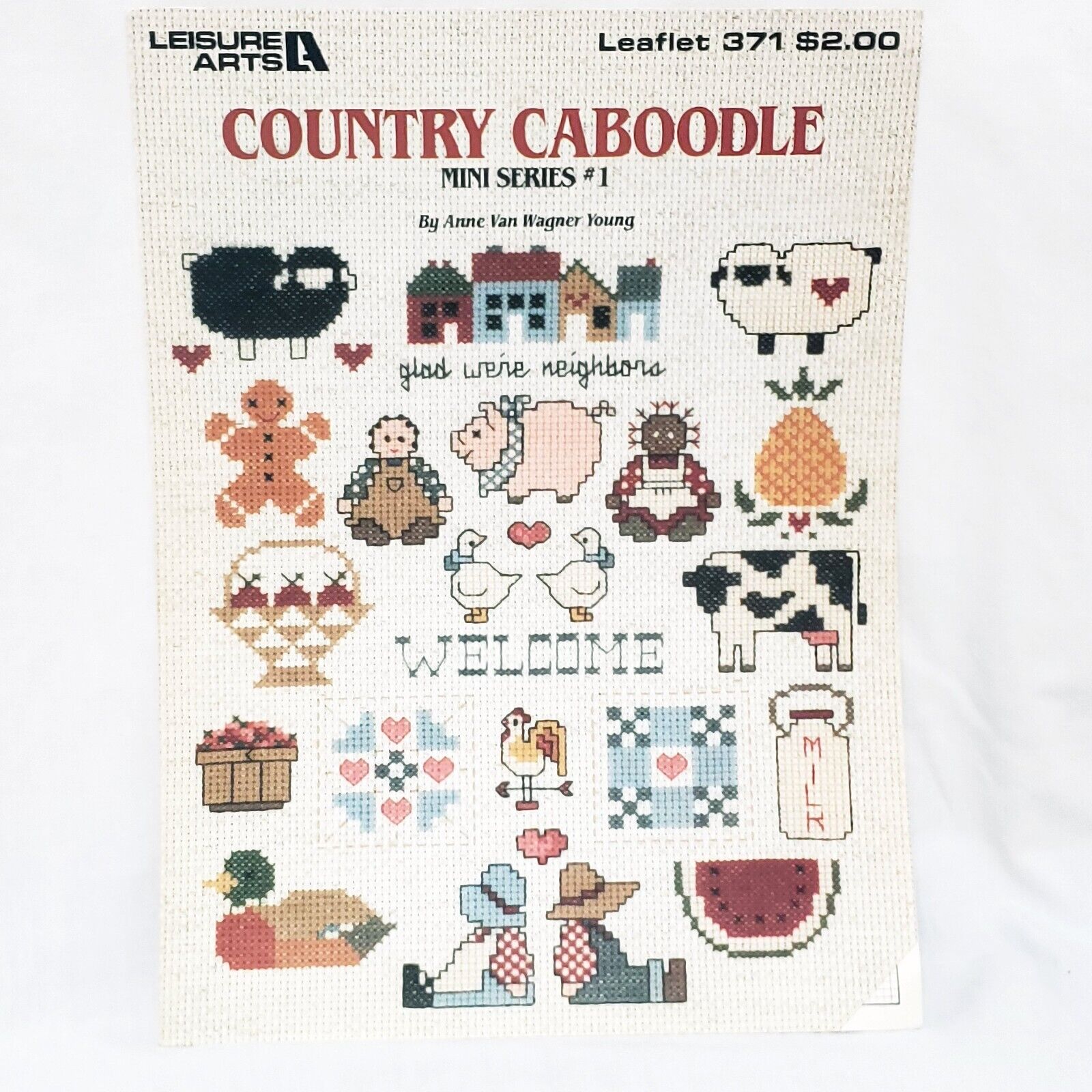 Country Caboodle Cross Stitch Pattern Booklet 371 Leisure Arts Sheep Pig Welcome Country Caboodle Cross Stitch Pattern Booklet 371 Leisure Arts Sheep Pig Welcome
