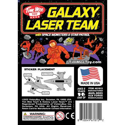 TimMee Processed Plastic GALAXY LASER TEAM Tim Mee STAR PATROL Space Figures USA