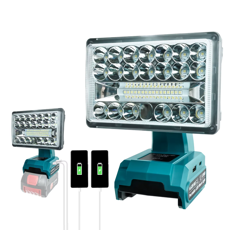 LED Work Light For Bosch 18V Battery 28W 2000LM Portable Spotlight Outdoor Emerg