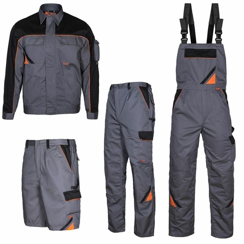 Arbeitshose Latzhose Arbeitsjacke Arbeitsshorts Hose Berufskleidung grau G.44-64