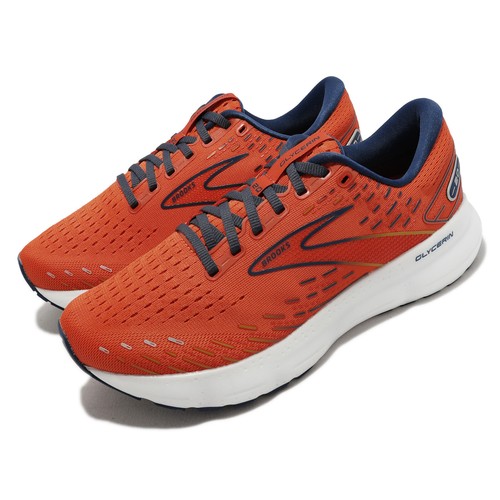 

Мужские шоссейные кроссовки Brooks Glycerin 20 Orange Navy White 1103821D-843, Оранжевый, Glycerin 20