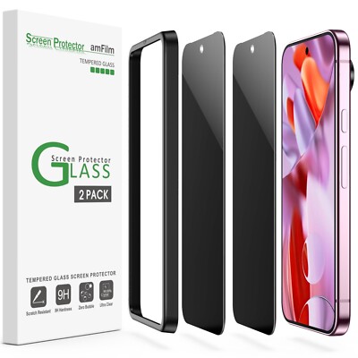 amFilm Designed for Google Pixel 9 Pro XL 6.8'' Privacy Screen Protector,2 Pack