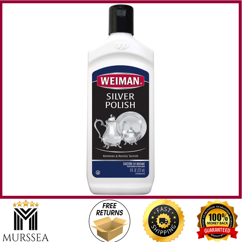 Weiman Silver Polish & Cleaner Clean Shine Safe Protective Prevent Tarnish 8Oz