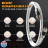 G-PLUG 10FT RG6 Coaxial Cable Connectors Set - High-Speed Internet, Broadband and Digital TV Aerial, Satellite Sky Cable Extension- Weather-Sealed Double Rubber O-Ring and Compression Connectors White