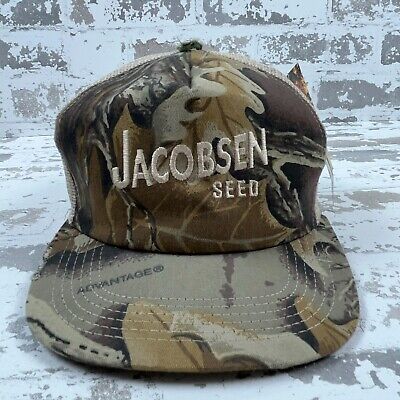 Vintage K Products Hat Cap Snap Back Camo USA Trucker Mesh 