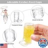 Durony 72 Mini Cowboy Boot Shot Glasses - 1 OZ Clear Plastic Western Glasses for Cowgirl Party Supplies, Bachelorette Party, Wedding Decor