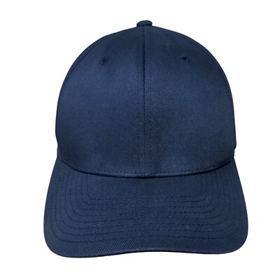 Flexfit Fitted Hat Blue L/XL Solid Blank 6 Panel Vent Holes Yupoong